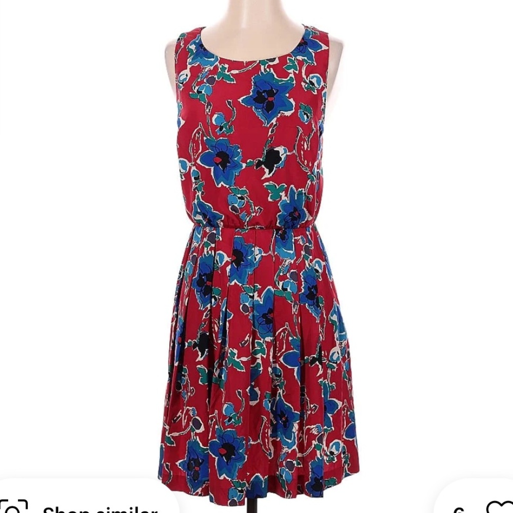 NWT! Urban Outfitters Reformed Red and Blue Floral Lace Up Back Sundress Sz 10
